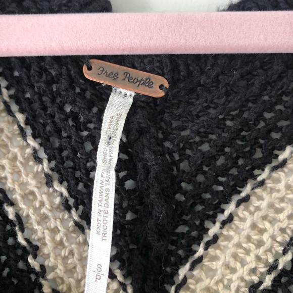 Free People Circle Back Stripe Poncho Cardigan - Picture 6 of 9